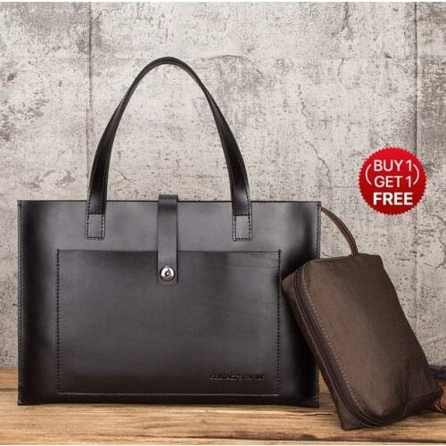 Fashion Retro Laptop Bag Genuine Leather Briefcase Laptop Sleeve Case Notebook Handbag for Macbook Air Pro 13.3" 15" 16"