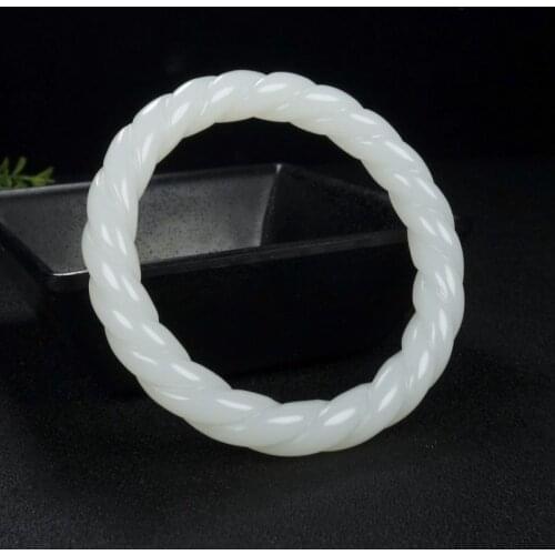 Natural Real jade bangle Hetian jade white jade bracelet women bangle jade jewelry jadeite jade bangles bracelet for gift women