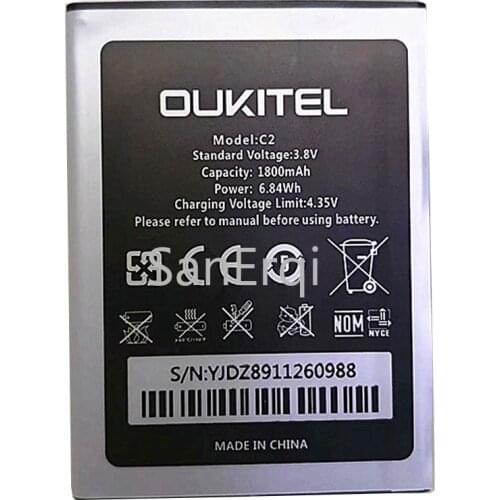 New High Quality Battery For Oukitel C2 Battery For Oukitel C2 Mobile Phone 1800mAh Accumulator Battery