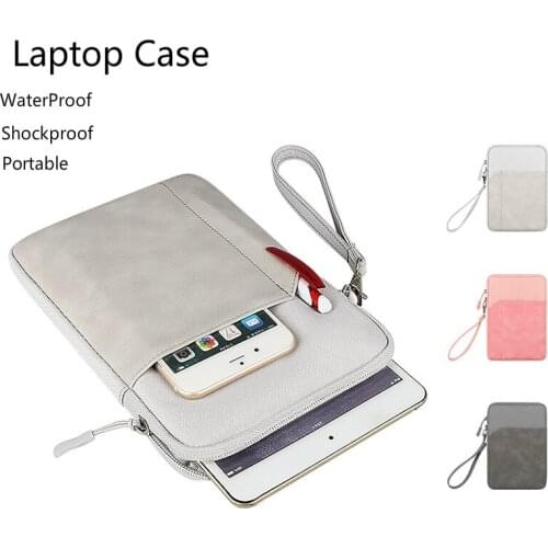 Portable Laptop Sleeve Bag with Pocket for iPad Mini 1 2 3 4 5 6 8/10/10.8 inch Tablet Notebook Case Cover for MacBook Computer