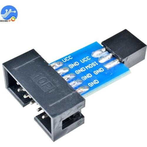 2pcs 10Pin To 6PiN Convert To Standard 10 Pin To 6 Pin Adapter Board For ATMEL STK500 AVRISP USBASP ISP Interface Converter AVR