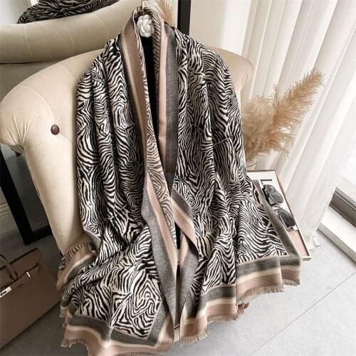 Luxury brand double-sided plum blossom scarf women Winter warm cashmere shawl scarf printing soft thin blanket holiday gifts