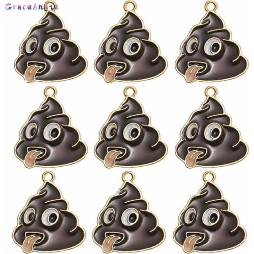 10Pcs Nausea Enamel Charms earring pendant necklace bracelet Alloy Jewelry DIY Funny Brooch cartoon creactive Jewlry hiphop gift