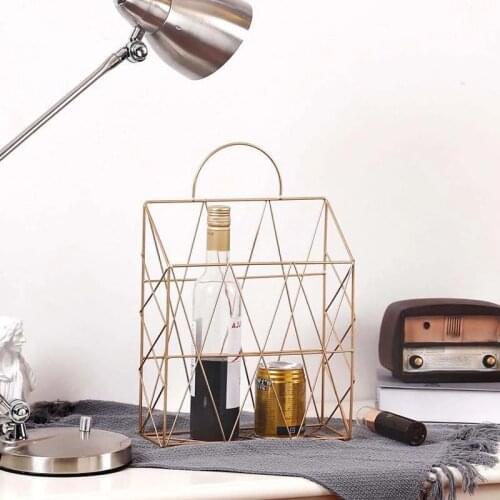 Iron Storage Rack Shelf Desktop Book Magazine Organizer Stand Management Holder Cosmetic Storage Basket