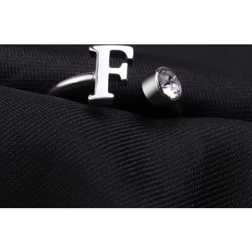 Zciti Custom Initial Birthstone Name Rings For Women Stainless Steel Adjustable Crystal Personlized Jewelry Unique Gifts