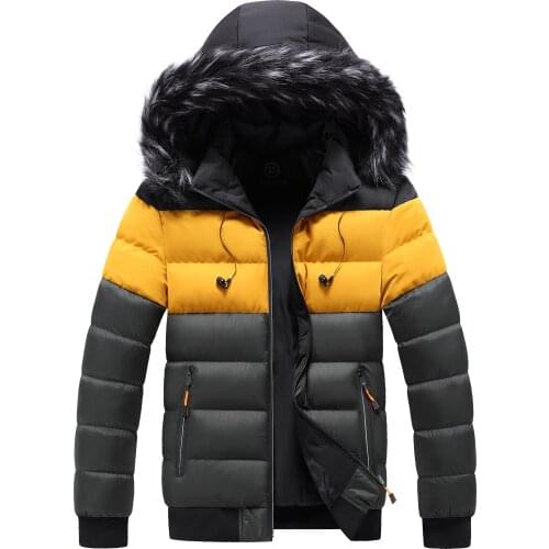 Winter Mens Bomber Jackets Casual Male Outwear Big Pocket Thick Warm Windbreaker Mens Outdooor Fur Hooed Coats Brand Clothing