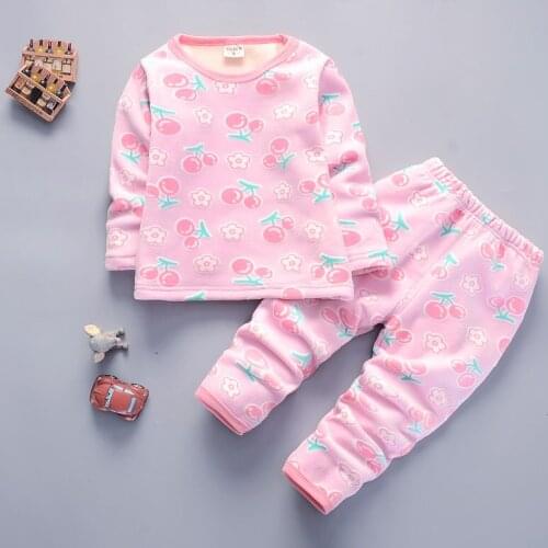 Toddler Girl Winter Clothes Kids Girls Thanksgiving Outfit Newborns Infant Baby Girl Flowers Printed Pajamas Sets Kids Sleepwear