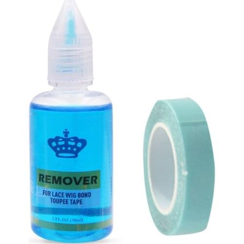 1 Bottle 30ml Adhesive Remover For Skin Tape Hair/ PU Skin Weft Hair Extensions And Blue Tape Glue