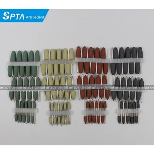 120pcs Dental SILICONE Rubber polishers Diamond polishing Burs Resin Base 2.35mm Dental Lab Equipment
