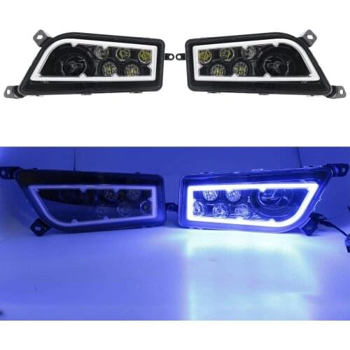 ATV accessories Headlight For 2014-2016 Polaris RZR 900 RZR XP 1000 LED Head Lights with Red/Blue/White/Amber Halo