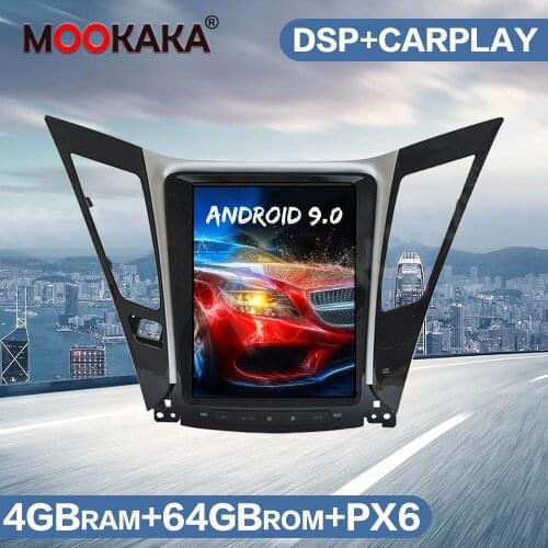 Android 9.0 Tesla Style 64GB Car GPS Navigation Radio For Hyundai Sonata 8 2012 2013 2014 Auto Stereo Audio Head Unit Carplay 4K