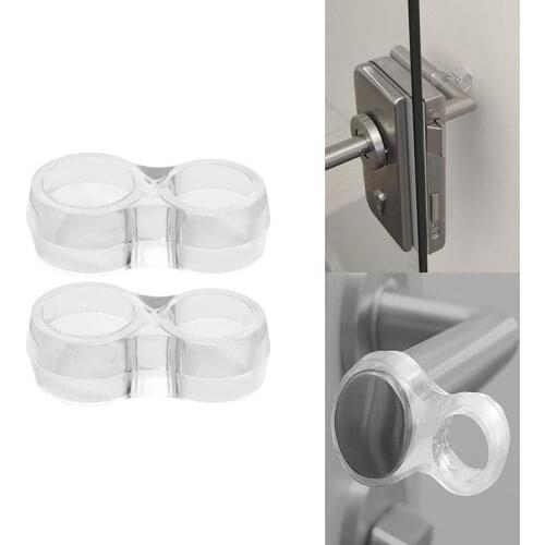1Pcs Door Handle Bumpers Buffer Guard Stoppers Transparent Wall Protectors Silencer Crash Pad Door Stopper Kitchen Bedroom