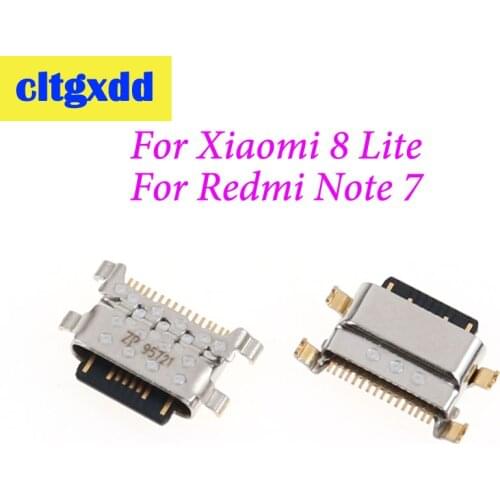 Cltgxdd 2PCS USB Dock Charging Port Jack Connector For Xiaomi 8 Lite Redmi Note 7 Charging Port Data Interface