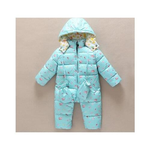 Childrens clothing childrens duvet suit winter baby white duck down and down