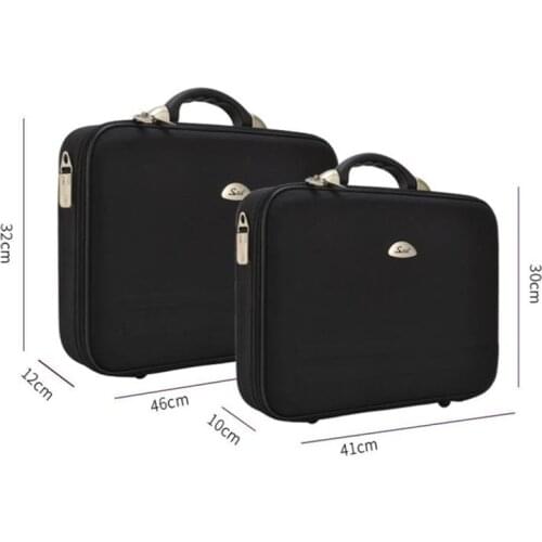Designer Office Briefcase Document Organizer 18 Inch Laptop Bag Durable Travel Handbag Portafolio 16 Inch Black Hard Case