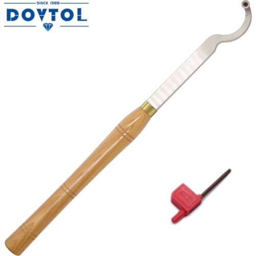 Swan Neck Hollower Carbide Tipped Wood Turning Tools Bended Bowl Lathe Chisel Tool Bar with Ci3 12mm Round Carbide Insert Cutter