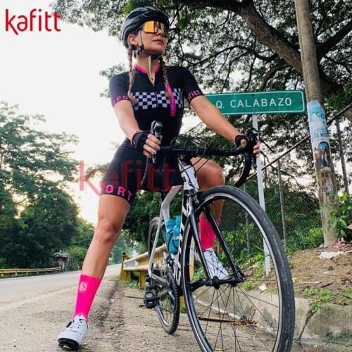 Kafit summer new short-sleeved cycling suit suit jumpsuit womens professional triathlon cycling suit mountain bike Macaquinho