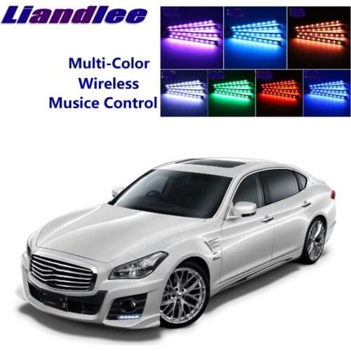 LiandLee Car Glow Interior Floor Decorative Seats Accent Ambient Neon light For NissanCima Cima Y51 2009~2019