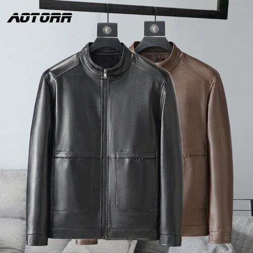Men Faux Leather Jacket Motorcycle High Quality Classic Motorcycle Bike Jackets Male Slim Fit PU Outwear Zipper Windbreaker New