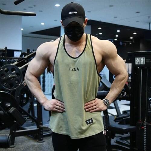 2021New style Summer gyms elastic force casual sportswear basketball drill train men muscle breathable Quick dry casual vest