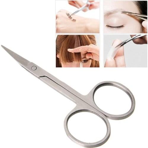 NEW Steel Manicure Scissors Eyebrow Scissor Eyebrow Trimmer Eyebrow Eyelashes Nose Hair Scissor Nail Makeup