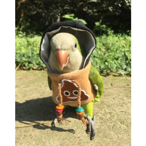 Coat clothing parrot clothing bird supplies autumn and winter thickened heating supplies flying suit pocket one piece suit