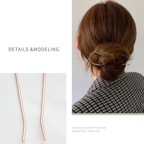 Simple U Shape Hair Clips Pins For Women Girls Bride Hair Styling Accessories Fashion Hairpins Metal Hairpins Whoelsale