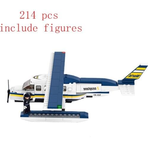 City Plane Series International Airport Airbus Aircraft Airplane Sets Figures DIY Model Building Blocks Toys for Children Gifts