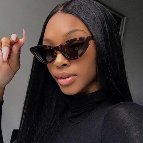 Vintage Small Women Cat Eye Sunglasses Trend Modern Fashion Leopard Sunglasses Ladies Retro Decorative Glasses Shades UV400