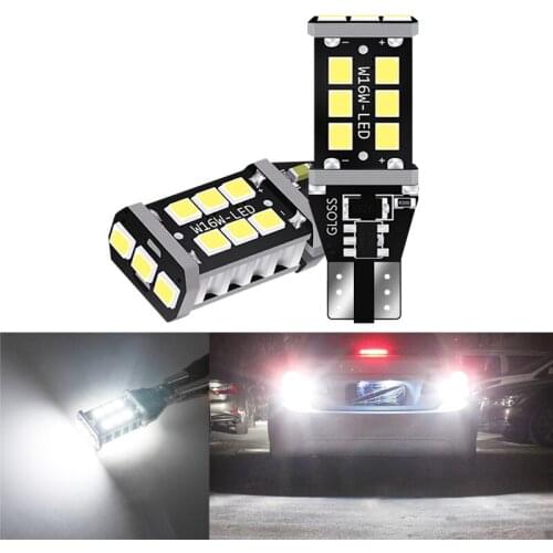 2x Canbus Error Free T15 W16W LED Bulbs Car Backup Reverse Light For Renault Duster Megane 2 3 Logan Clio 4 Captur Scenic