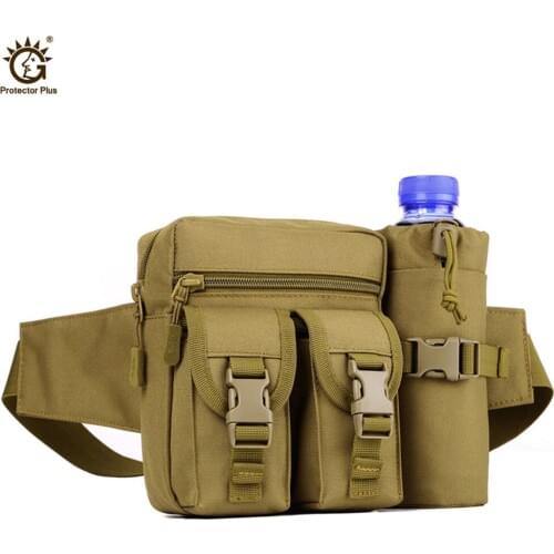 Tactical Water Bottle Waist Bag Tactical Bag Military Outdoor Sports Camping Travel Waterproof Nylon Bag with Water Pouch