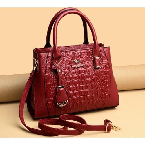Fashion Alligator Tote Bag Ladies Shoulder Bags For Women Messenger Bags Womens Genuine Leather Handbags