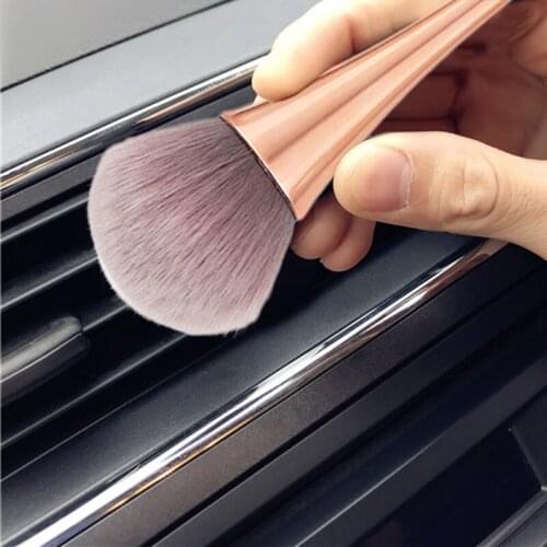 2@# Car Interior Detailing Brush Super Soft Crevice Brush Cleaning Brush Car Cleaning Tool Interior Accessories Car Tool 19 CM