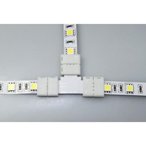 20pcs 4 Pin 10mm 5050 RGB LED Strip Connector 10mm PCB 10mm PCB Board Wire Connection