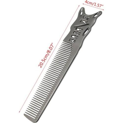 2021 New Aluminum Metal Cutting Comb Hair Hairdressing & Barbers Salon Combs Men Women