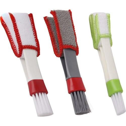 4 PCS Long Durable Double Slider Outlet Cleaning Tool Car Air-conditioner Outlet Window Cleaning Multi-purpose car wash brush