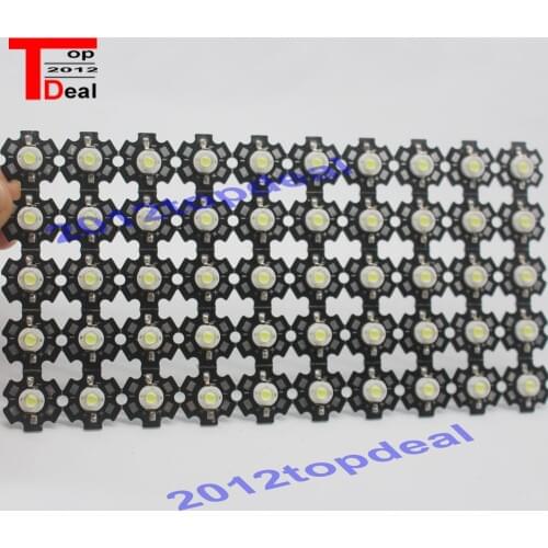 5-100pcs 1w 3w Cold White 10000-15000k LED Bulb Light Lamp With 20mm pcb