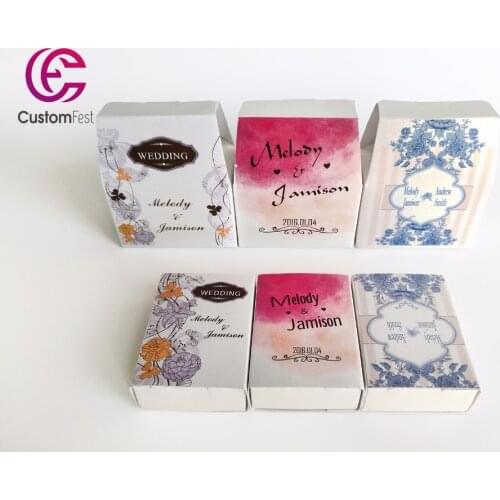 50pcs/lot Personalized designed drawer box in customized custom favor box CFB002