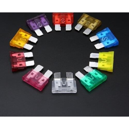 50pcs Medium Car Fuses Assortment Standard Fuse 3A 5A 7.5A 10A 15A 20A 25A 30A 35A 40A Auto Car Truck Fuse Set Auto Blade Fuses