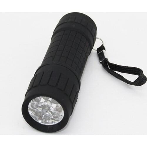 9LED plastic LED purple light torch ABS portable anti-body waterproof plastic fluorescent detection lamp purple lamp