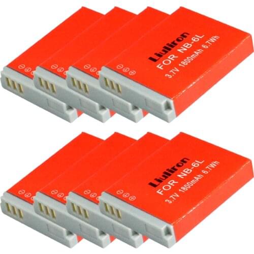 8x NB-6L NB-6LH NB 6L Camera Battery for Canon IXUS 310 SX240 SX275 SX280 SX510 SX500 HS 95 D10 S120 S200 105IS 200IS 210IS 85IS