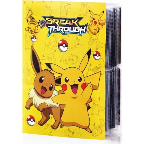 4 Pocket 240 Cards Pokemon Album Book Playing Game Pikachu Map Holder Display Livre Pokemon Collections Binder Folder Kids Toys