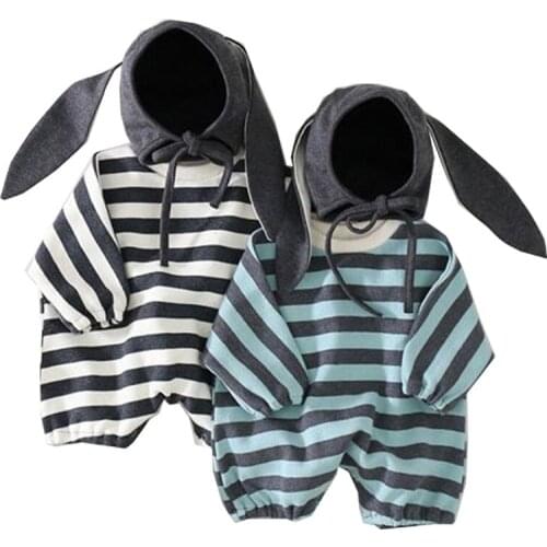 Kids Clothes Spring Autumn Long-Sleeved Infant Pure Cotton 2 Suit Boy Girls Triangle Jumpsuit + Hat 0-2 Y Child Quality Clothing