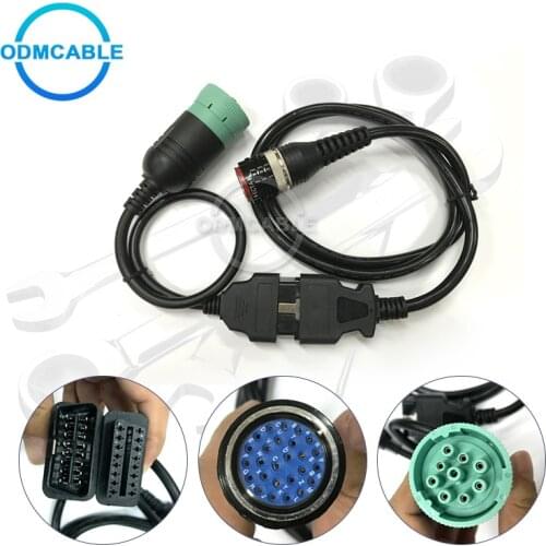 Duytsch 9 pin diagnosis cable part 88890315 for vocom diagnostic cable 9pin with 16 pin cable vocom obd diagnosis cable OBDII