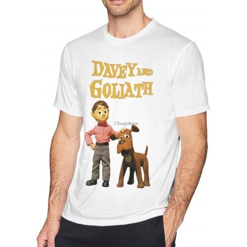 Davey and Goliath Logo Design Pure Cotton Breathable T-Shirt for Man