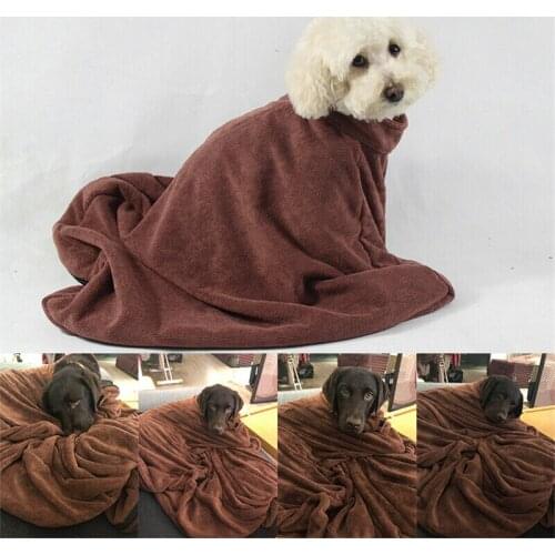 Pet Dog Bathrobe Cat Microfiber Drying Towel Robe, Soft Ultra Absorbent for Bathing and Grooming for Large,Medium,Small Dogs