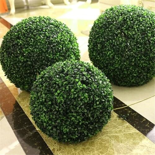 Artificial Plant Ball Topiary Tree Boxwood Home Outdoor Wedding Party Decoration Artificial Boxwood Balls Garden Green Plant