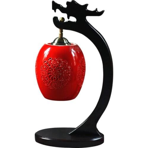 Wedding Room Chinese Retro Table Lamps Modern Ceramic Red Creative Fashion Living Room Decoration Bedroom Decor Room Decor