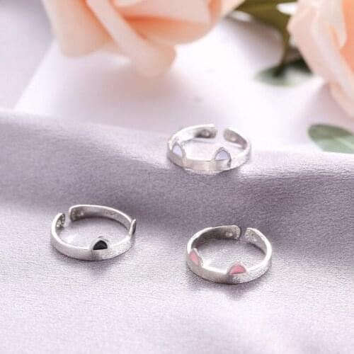 3 Colors To Choose Cute Cat Open-end Ring Cats Ears RingsFashion Jewelry Lovely