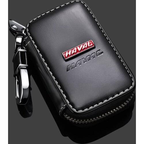 For Great Wall Haval/Hover H1 H2 H6 H7 H4 H9 F5 F7 F9 H2S Leather Remote Car Key Case Key Cover With Car Logo Car Accessories
